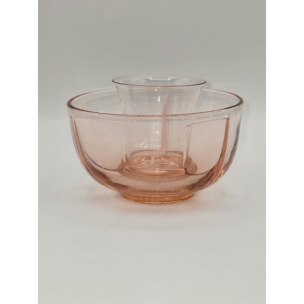 Fostoria Depression Glass Shrimp Cocktail Bowl w Center Cup Relish Dish 4.75"